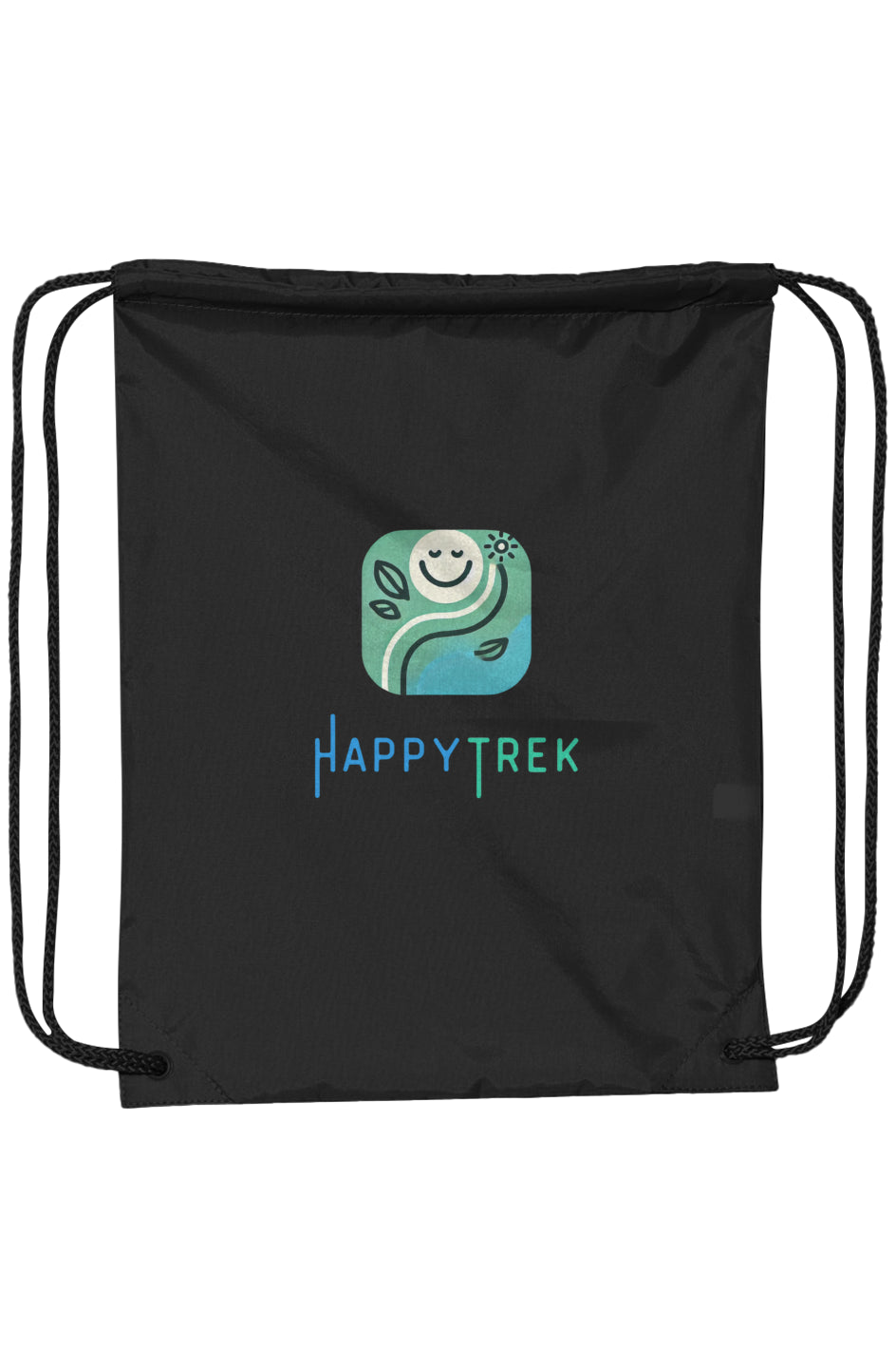 HappyTrek Drawstring Backpack (Black)