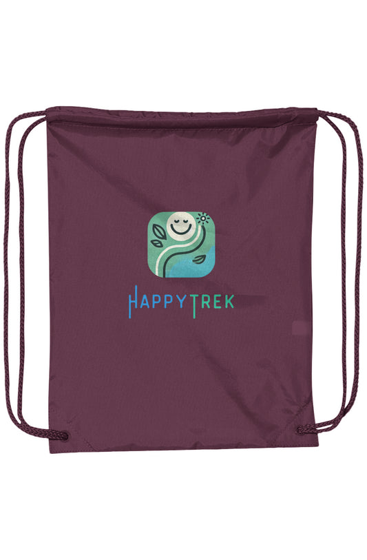 HappyTrek Drawstring Backpack (Maroon)